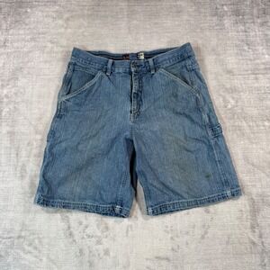 Urban Star Shorts Mens 34 Blue Carpenter Denim Utility Workwear Relaxed Fit Y2K